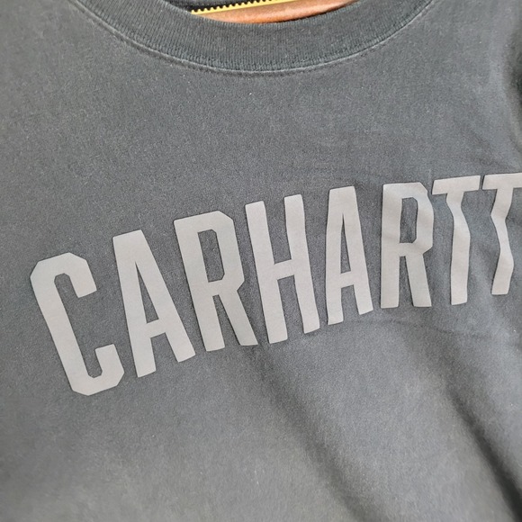 Carhartt T-Shirt Men's Sz 3XL Black Big Logo Spell Out Short Sleeve Original Fit - Picture 4 of 9